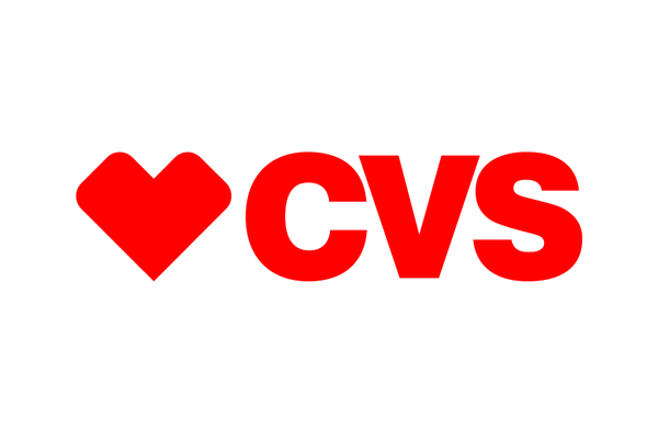 Heart symbol followed by the red CVS logo