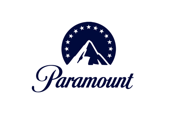 Paramount logo featuring a stylized mountain with stars in a circular arrangement above