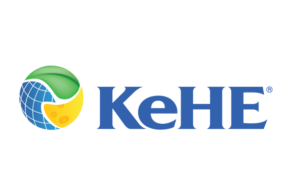 KEHE logo with a colorful globe and a slice of cheese in the design.