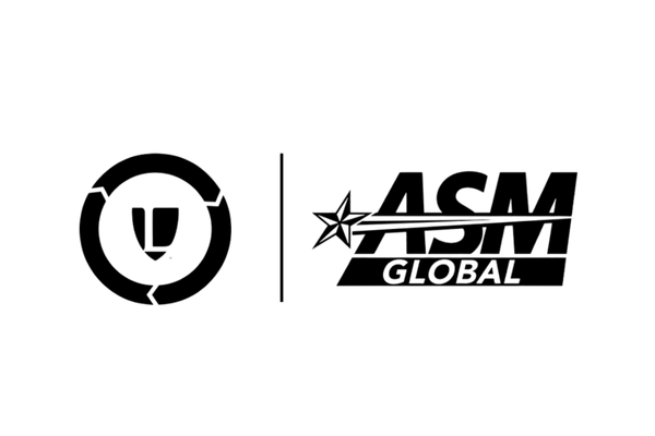 Logo of ASM Global with a star and the words ASM Global.