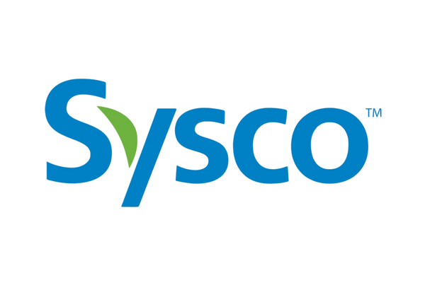 Sysco logo with blue text and a green accent on the 'Y' in Sysco.