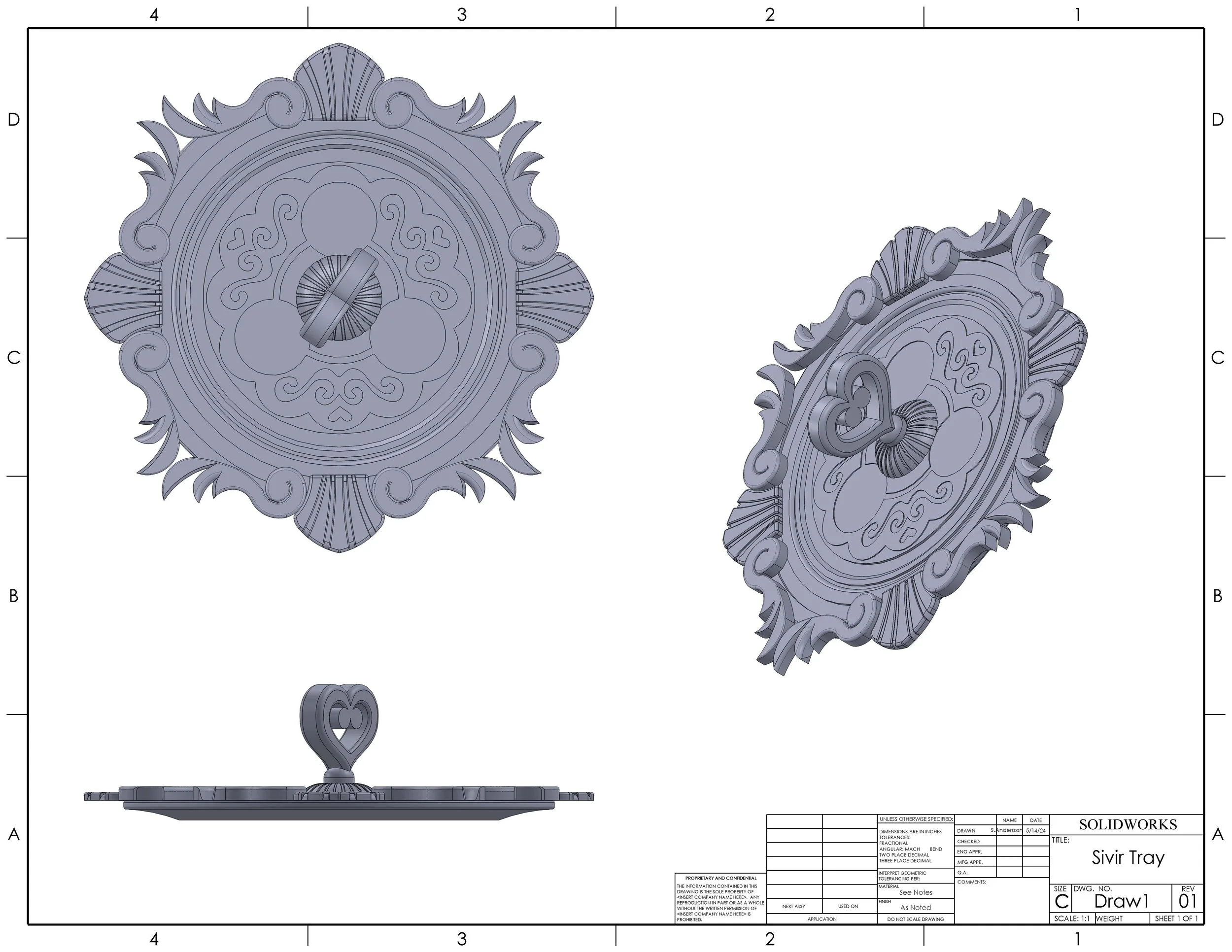 Cafe Cutie Sivir Serving Tray