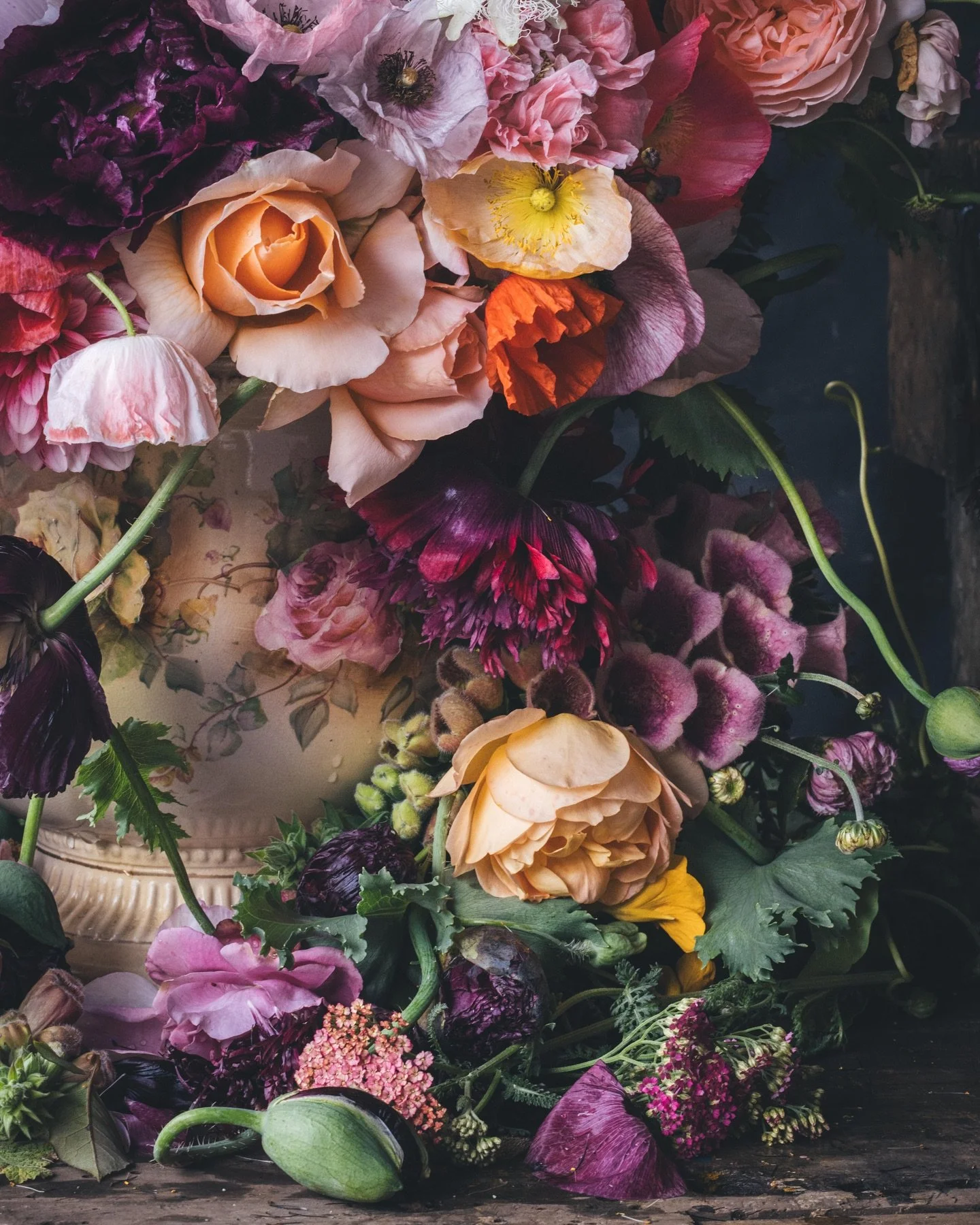 From our garden last year, these were picked during the crossover of the seasons, when spring is moving towards warmer temperatures and it is beginning to feel like summer has arrived. Every variety of poppy is flowering, the delicate swaying stems d