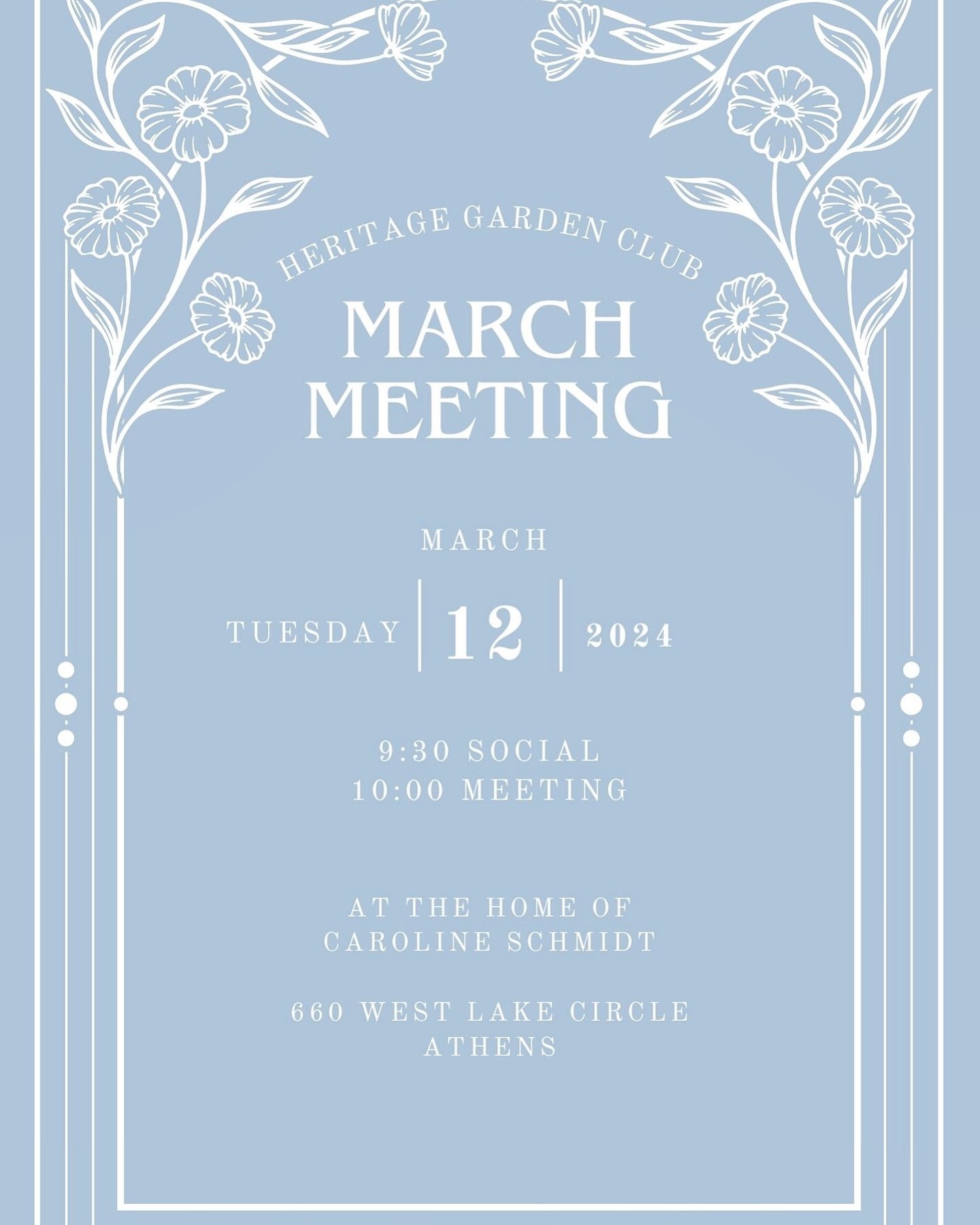 Meeting reminder! See you ladies next week. 💙🤍