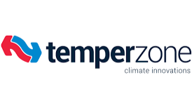 Logo of Temperzone with the text 'climate innovations' underneath.
