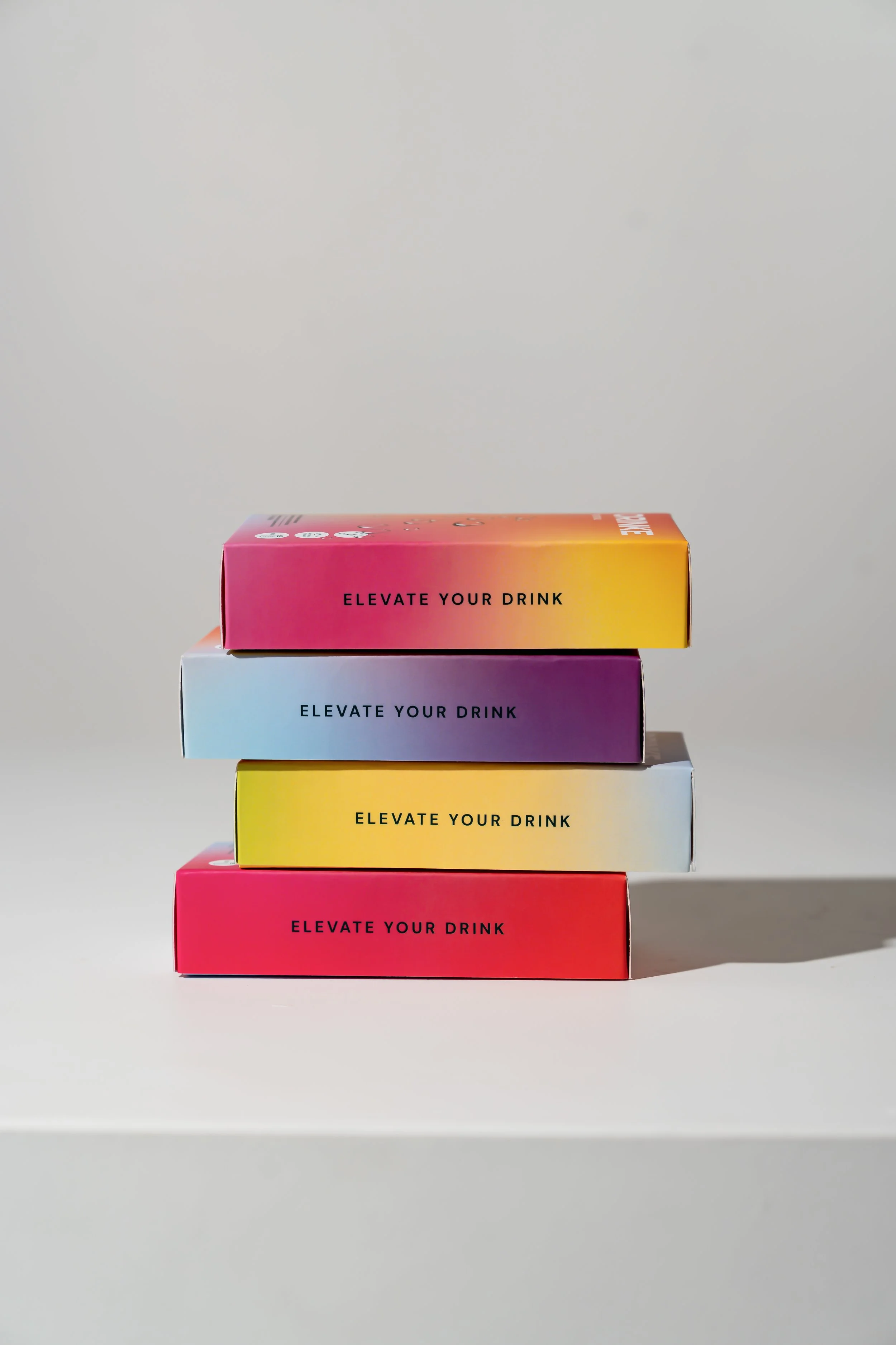 Close up of sides of boxes