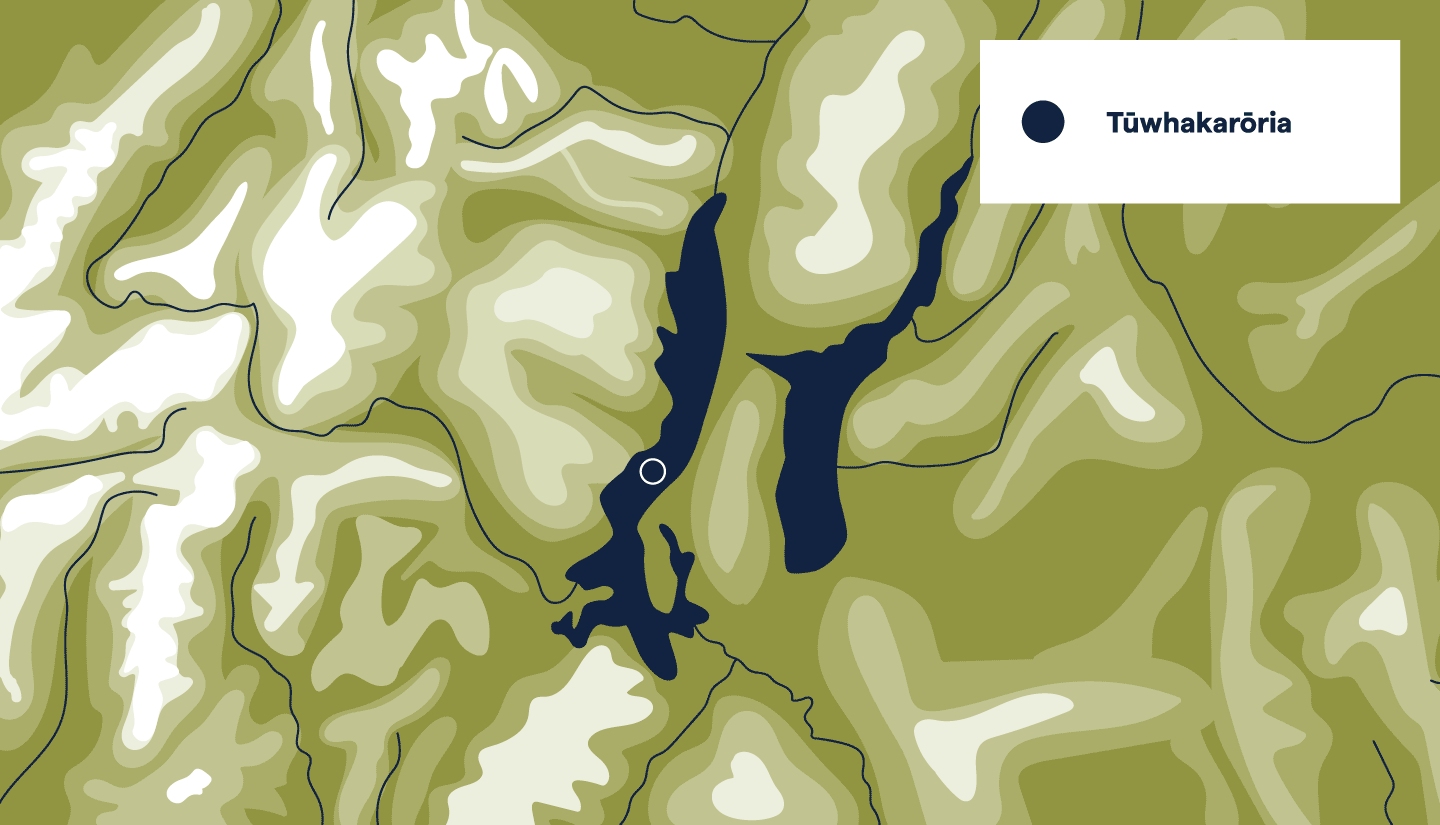 A topographic map showing where the brand colours have been pulled from.