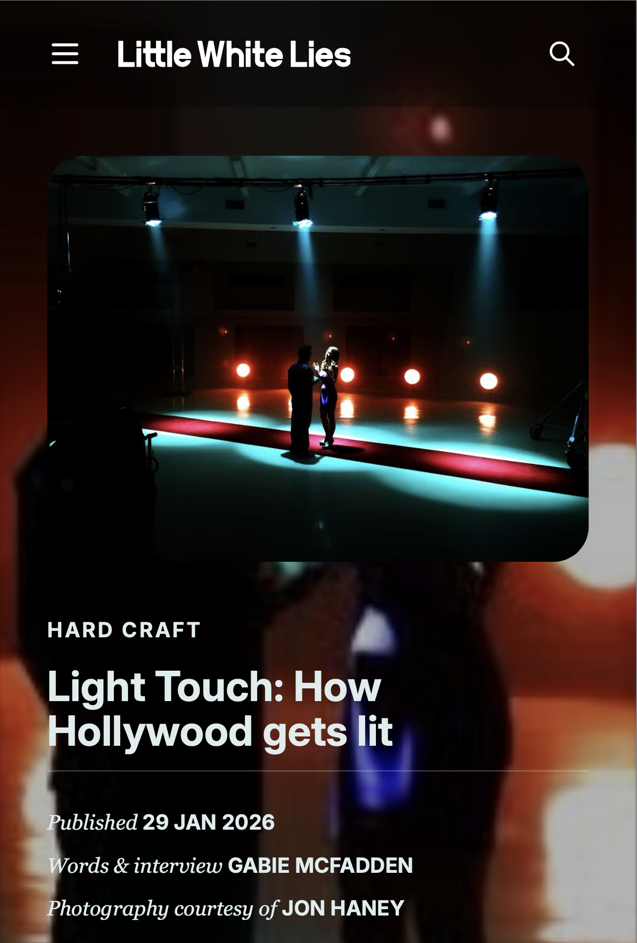 Light Touch: How Hollywood gets lit