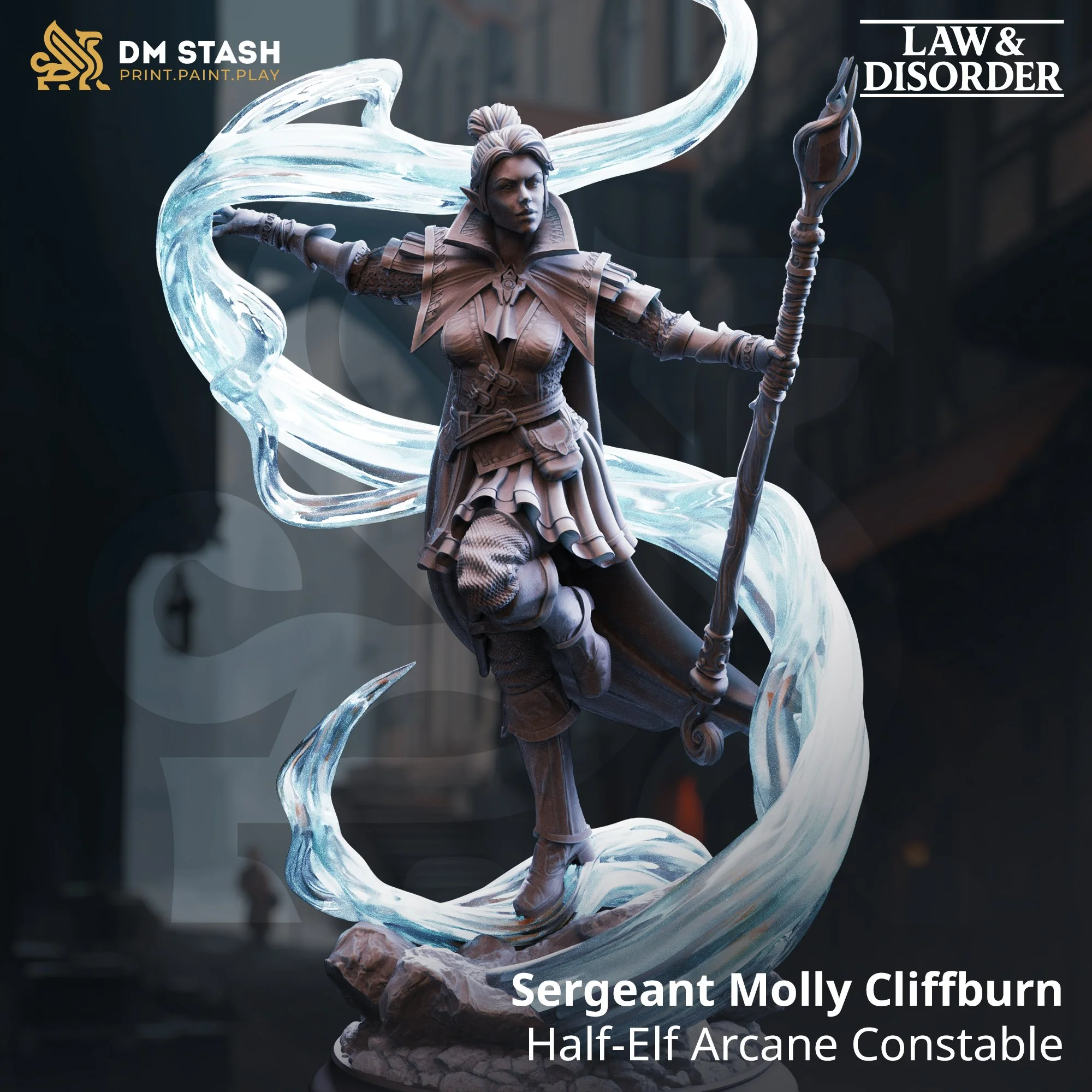 Sergeant Molly Cliffburn - Half-Elf Arcane Constable