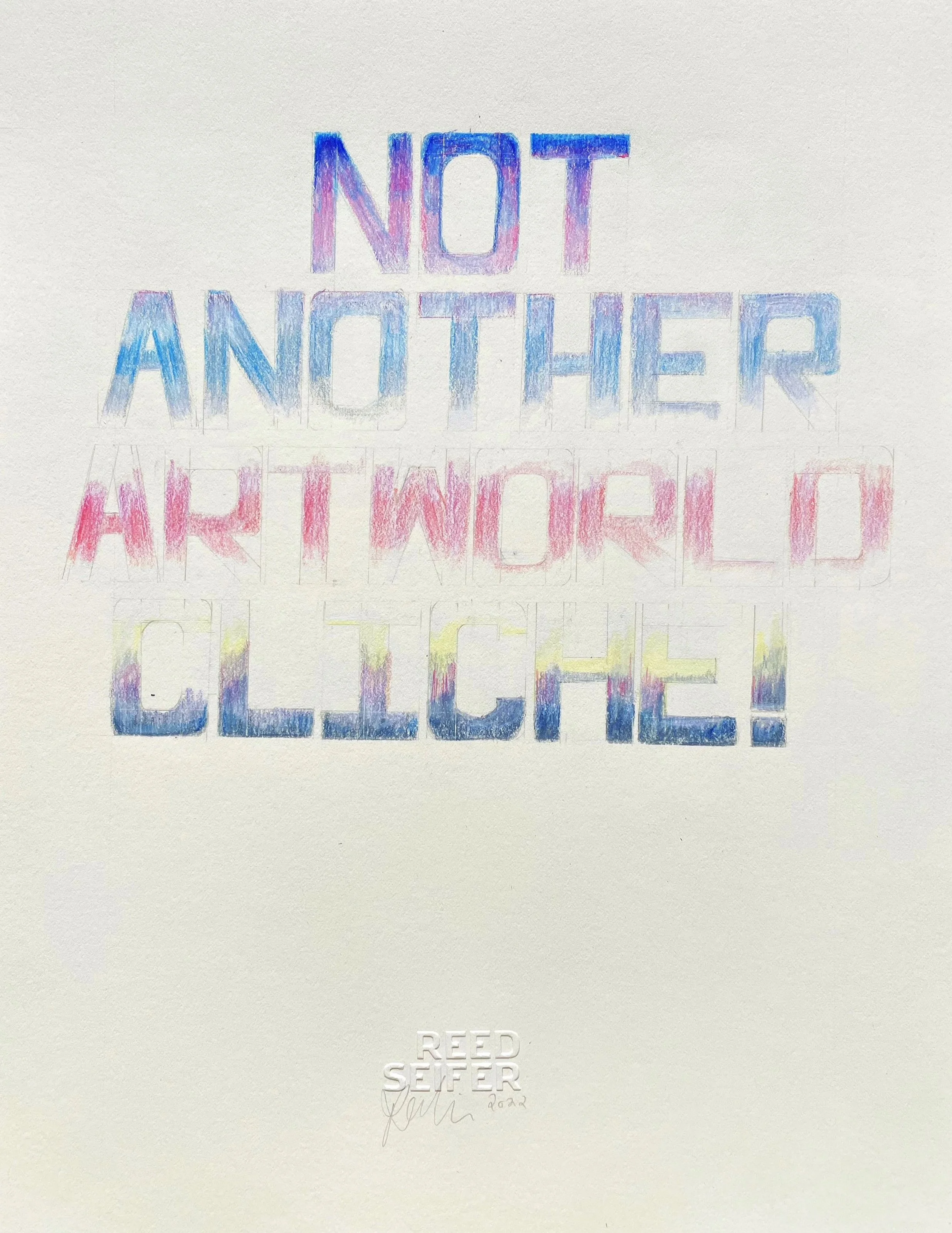   Untitled , 2022, colored pencil on tinted paper, 11 x 14 in 