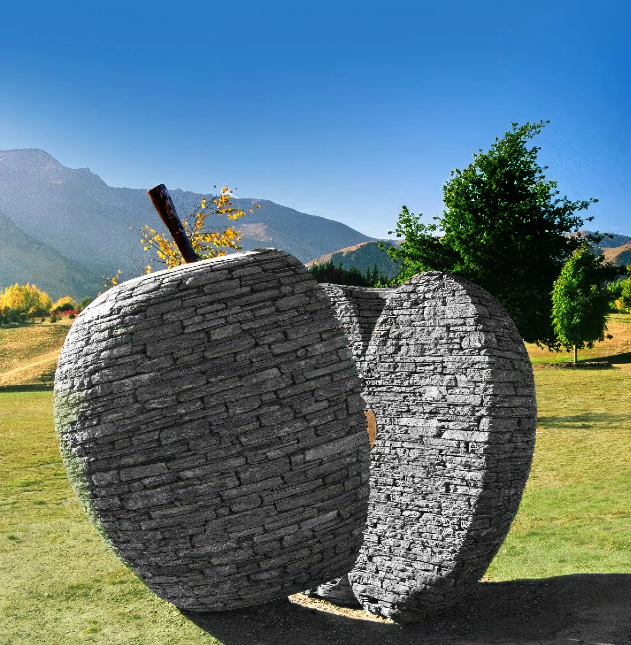  Split Apple  | Schist, Slate and Copper 2007 | 2.4 x 2.4m