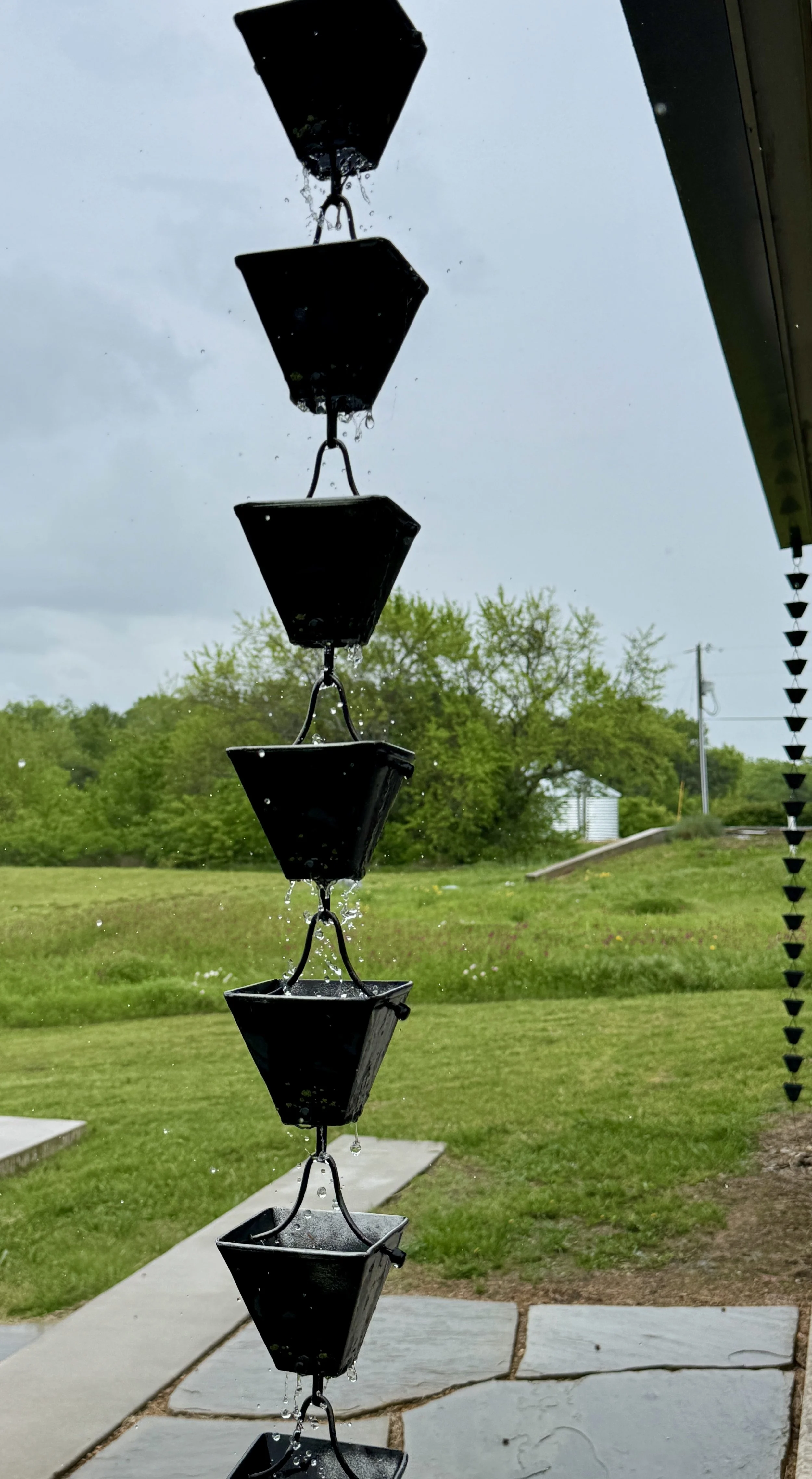 Rain Chain at Sister Grove Farm