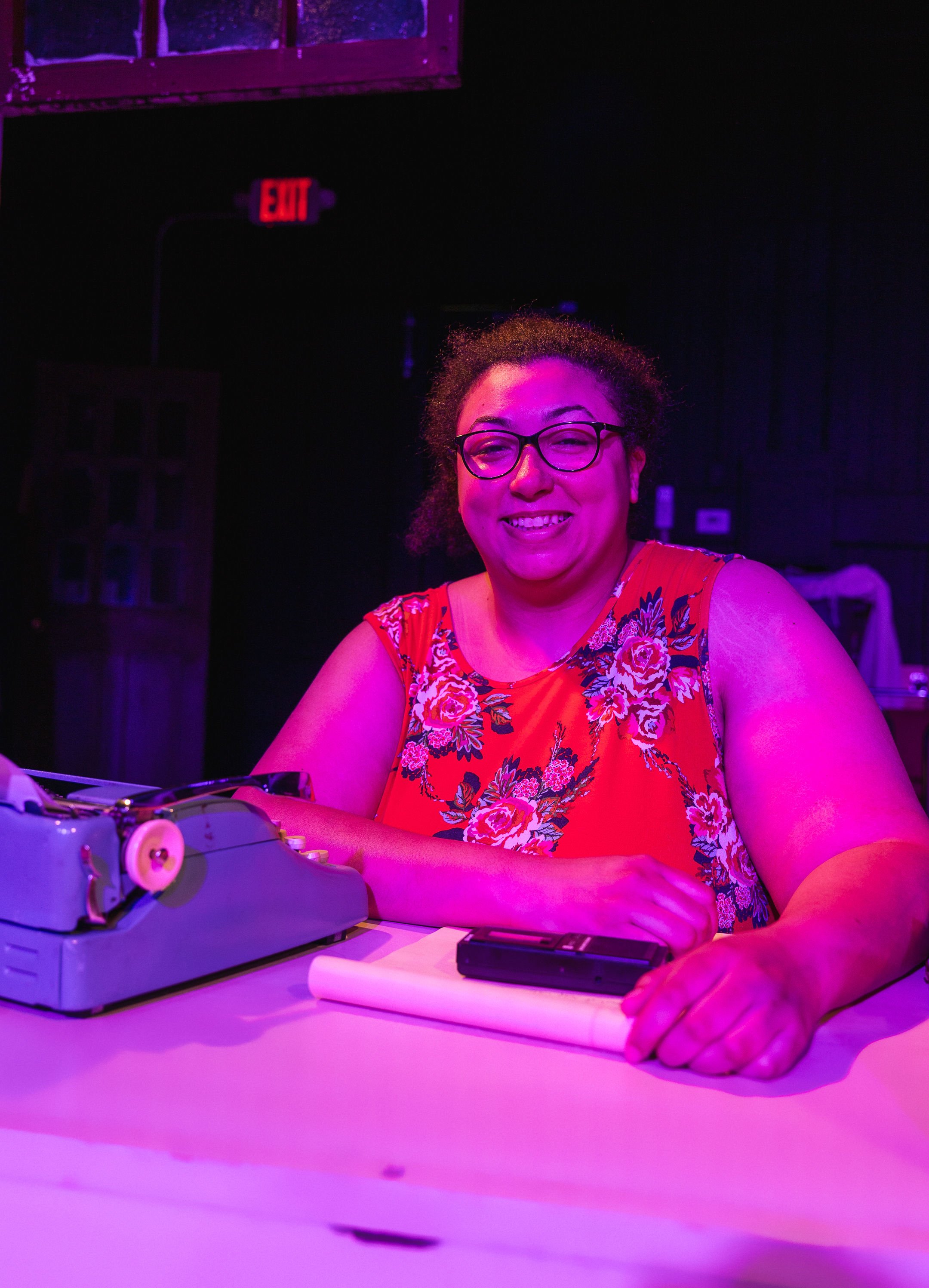 Me at the desk!
Photo by Marisa Lenardson