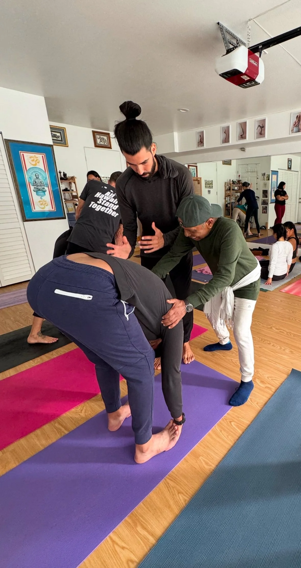 Manju P. Jois parampara in Yoga Therapy to Caio Amaral, Encinitas, California