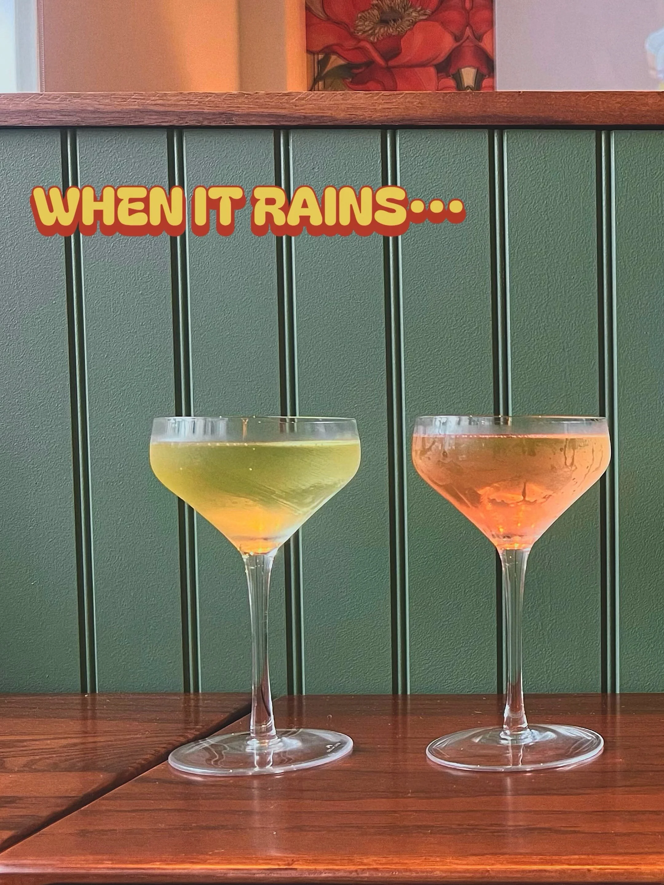 When it rains, we pour 🌧️ 
Happy hour today 4-7, come get cozy with a glass of wine in our beautiful new space #wepour #phillywine #happyhour
