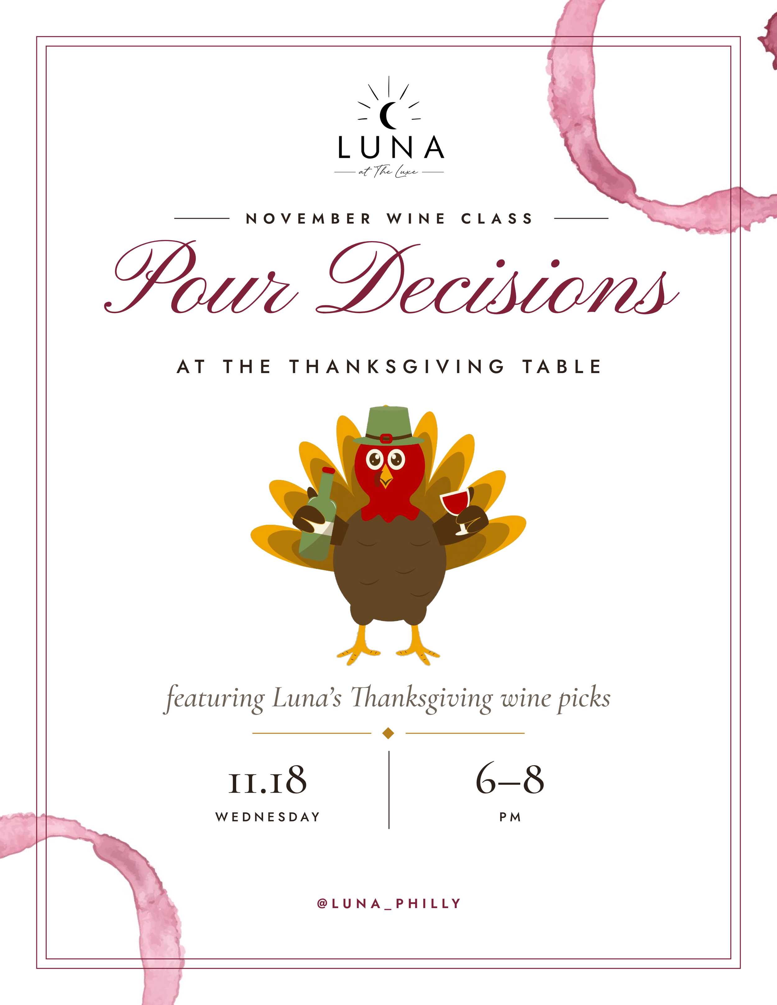 November Wine Class: Pour Decisions at the Thanksgiving Table