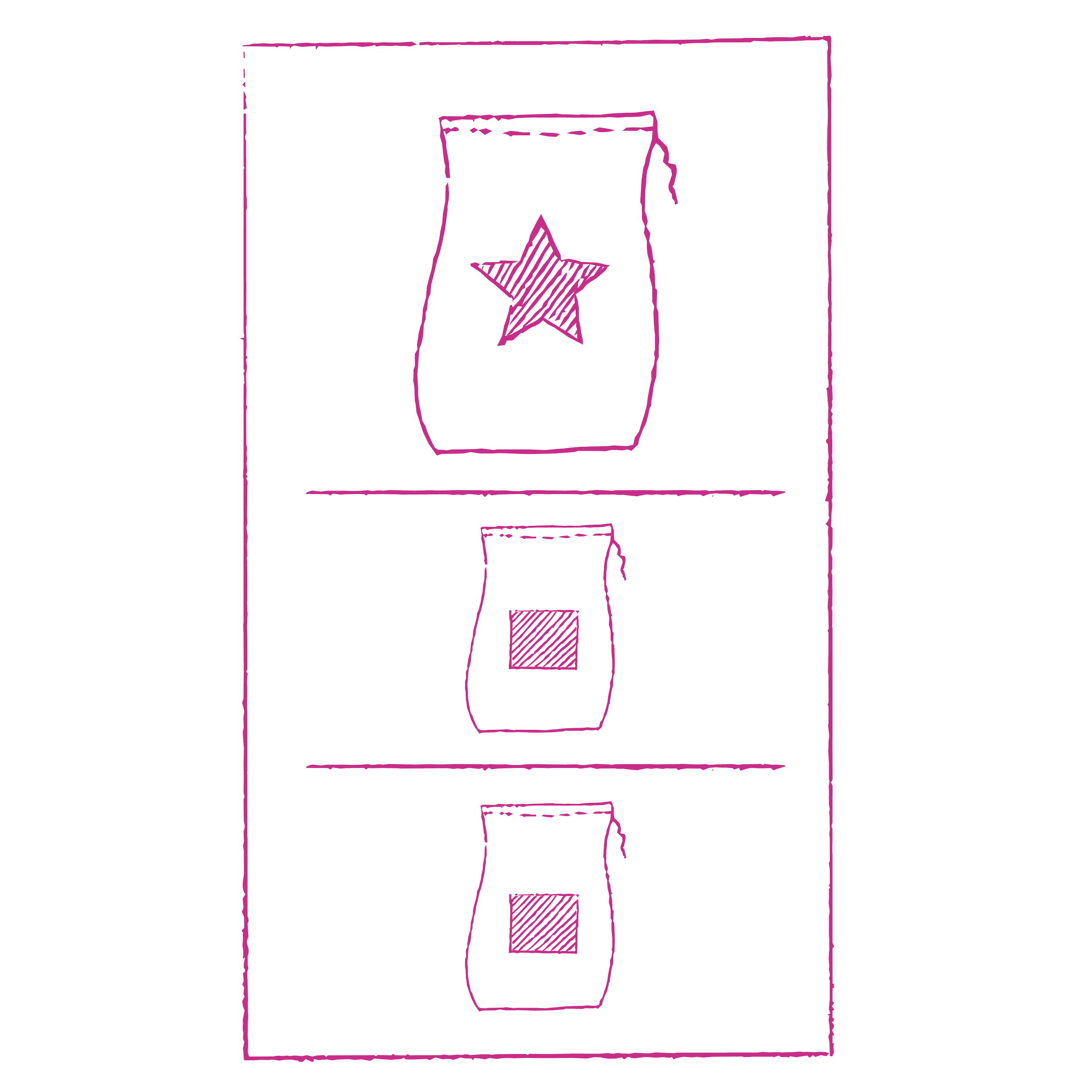 A maroon-colored award ribbon with a yellow star in the center, inside a rectangular border.