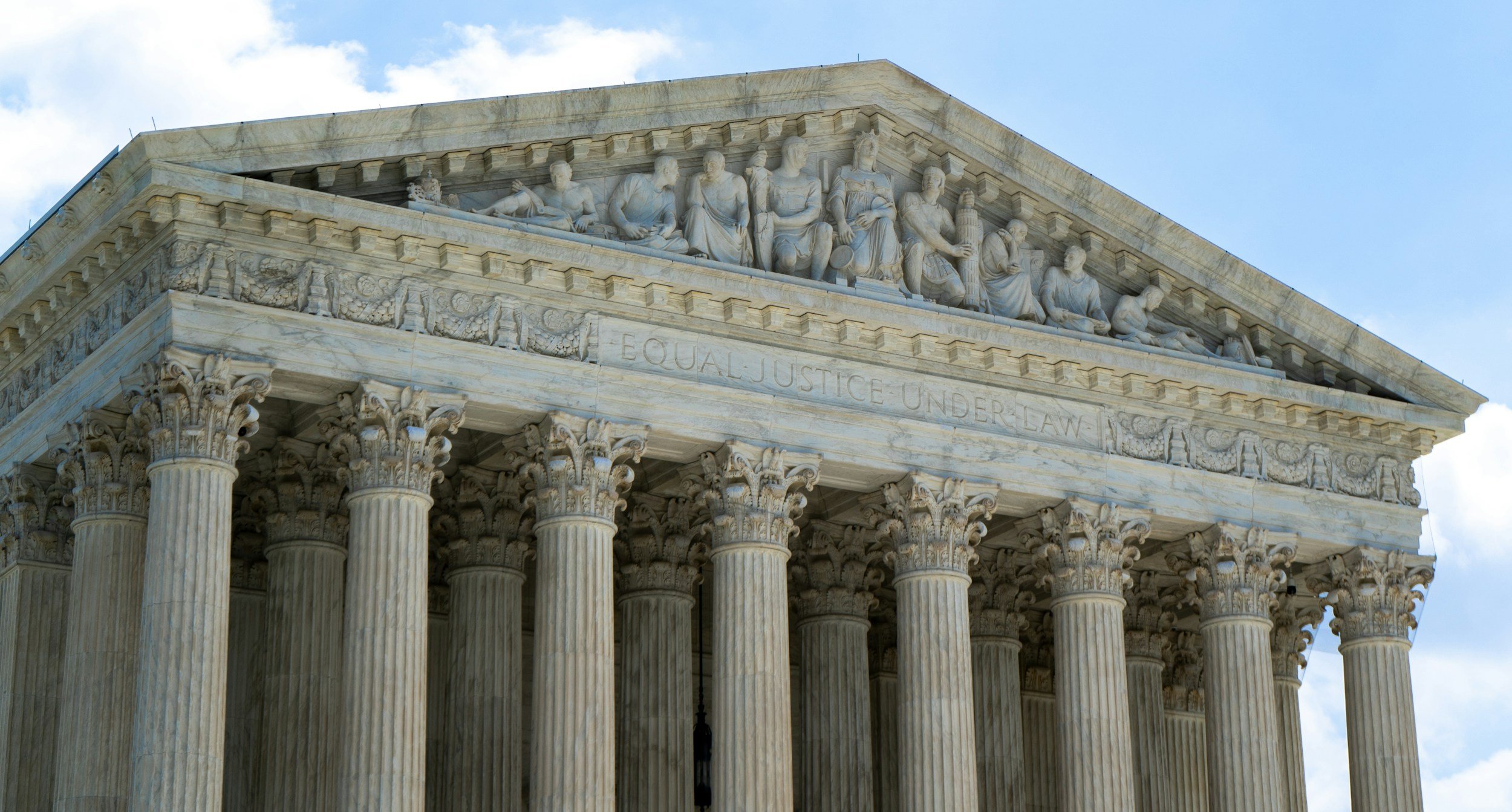 Columns and pediment of a courthouse