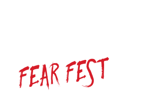 Fear Fest logo with red slashed text on a white background.