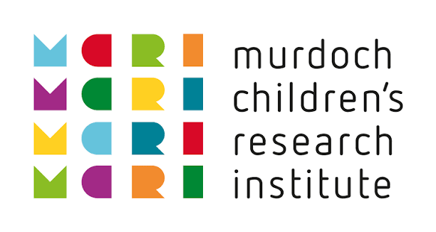 Logo of Murdoch Children's Research Institute with colorful blocks and black text.