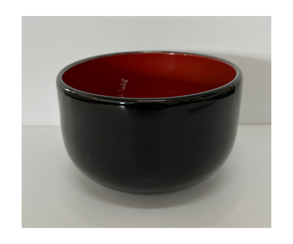 Black & Red Overlay Bowl