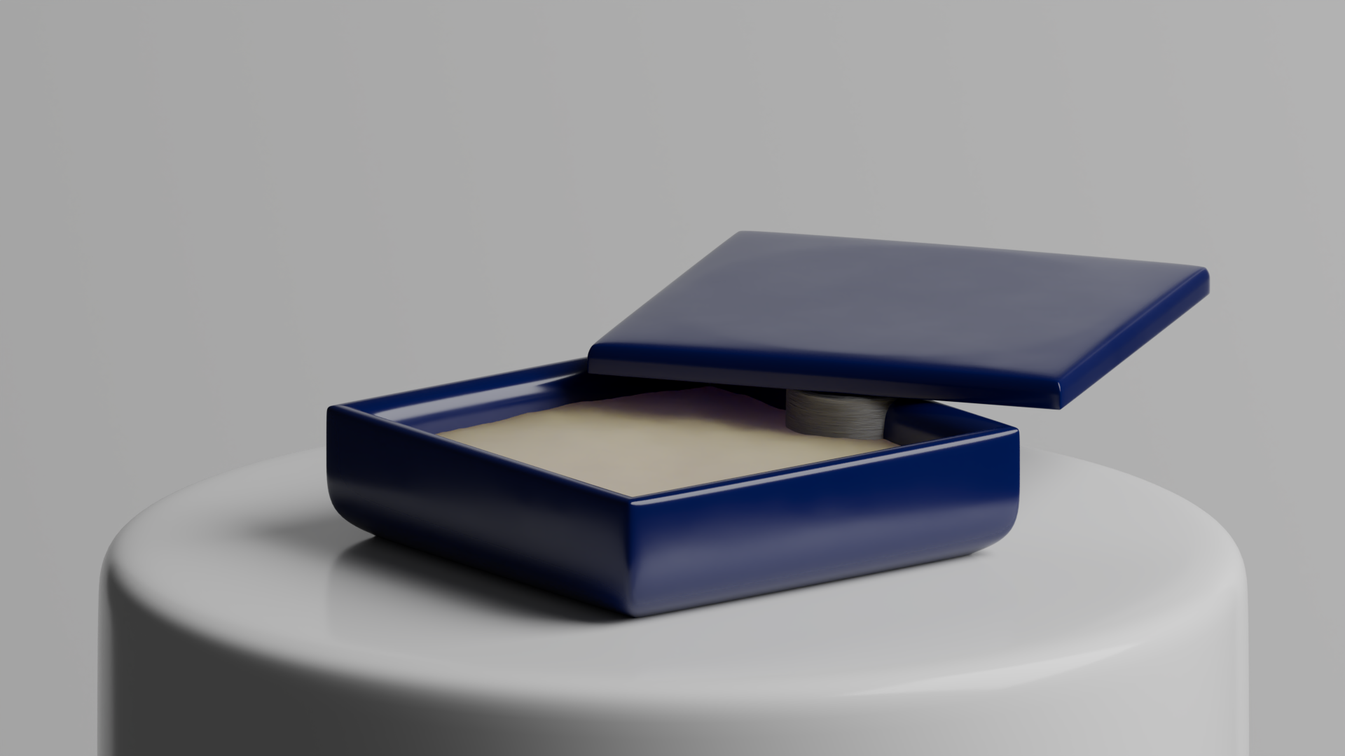 Open container of solid perfume.