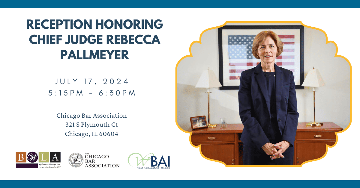 reception honoring chief judge rebecca r pallmeyer federal bar association chicago chapter