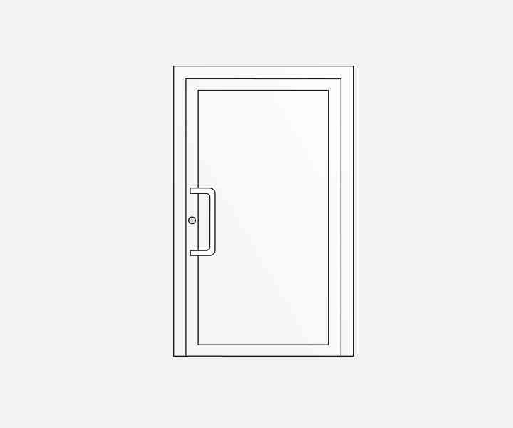 Single-leaf entrance door