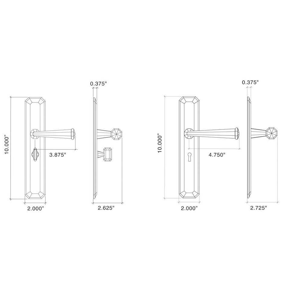 Moorestown Escutcheon Set with Moorestown Lever — Von Morris Hardware