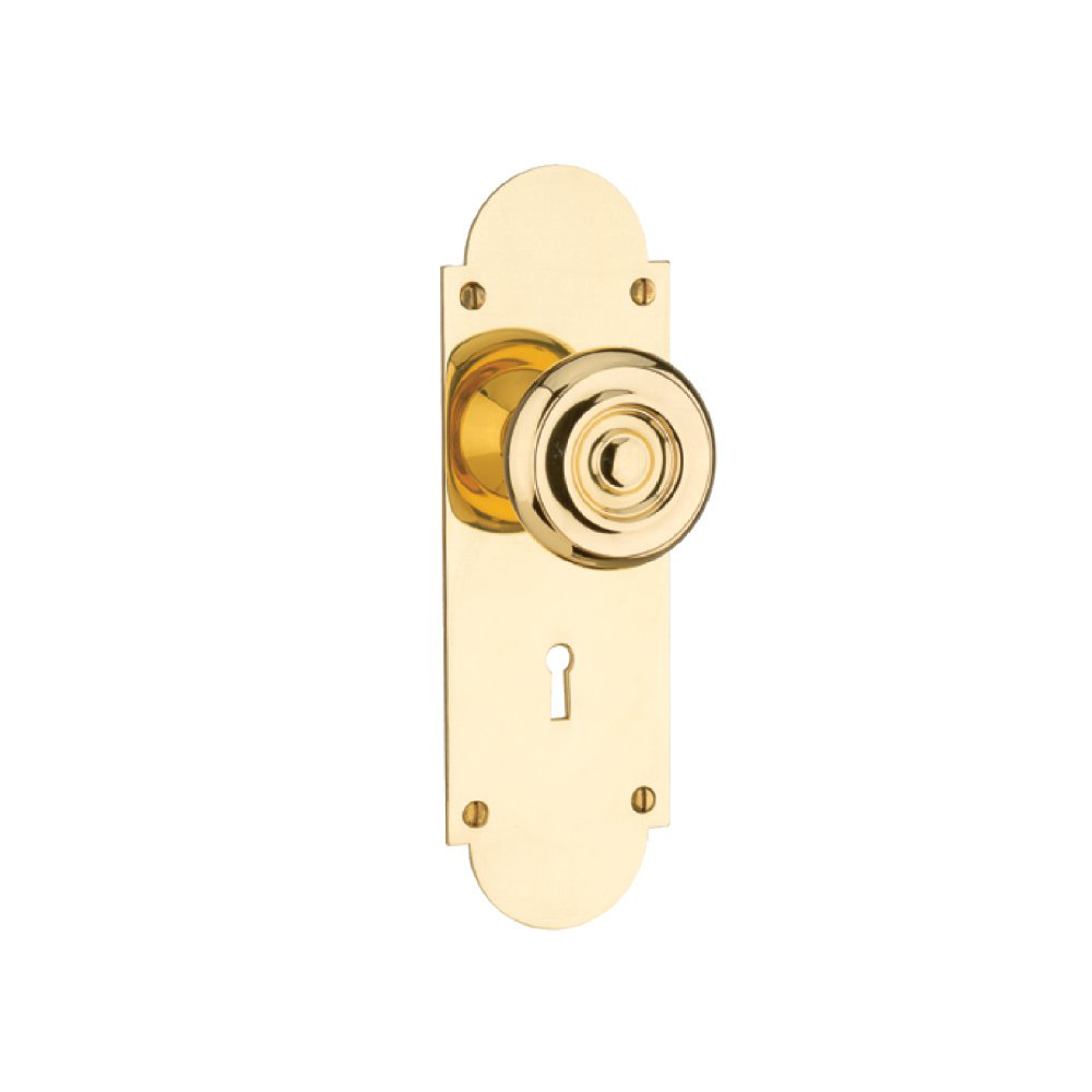 Newtown Escutcheon Set with Colonial Knob