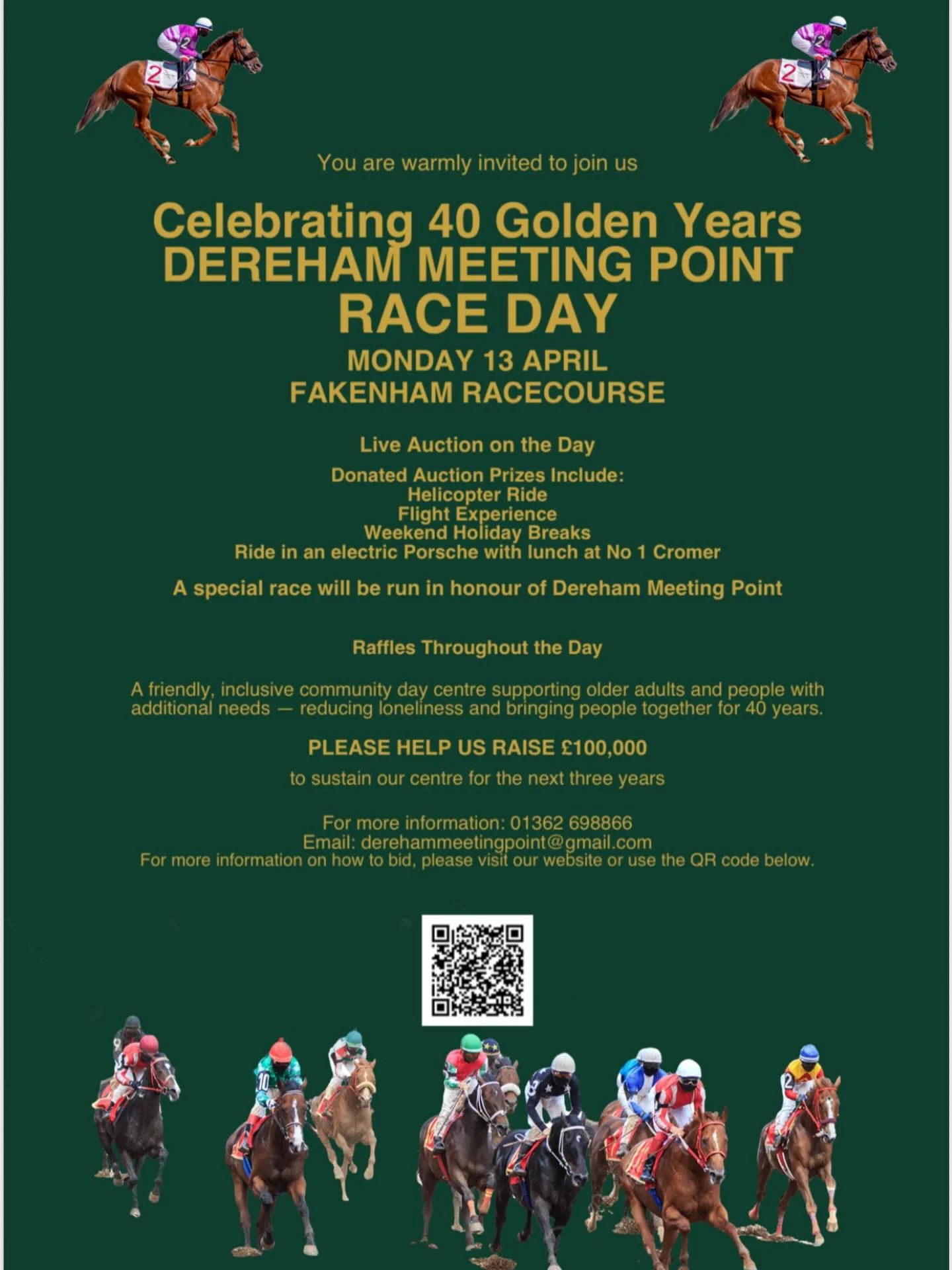 Please join us for Dereham Meeting Point Stakes @fakenhamracecourse @dereham_meetingpoint - fantastic day out and all for a great cause - April 13th - #bethere #dogood