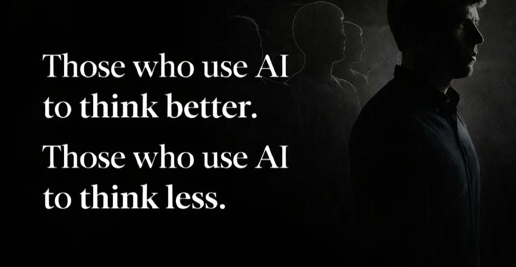 There is a quote doing the rounds from Sam Altman:

&ldquo;AI will not replace humans, but humans who use AI will replace those who don&rsquo;t.&rdquo;

It is compelling.

But I think it is also incomplete.

Because the real question is not simply wh