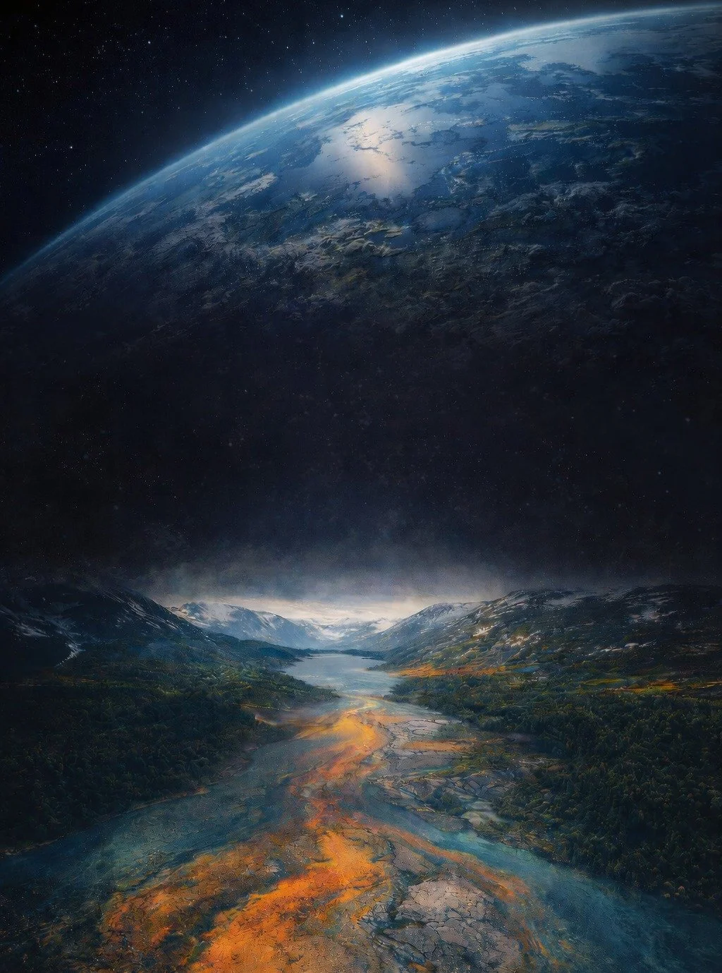 Rivers Running Orange

I came across this recently and found it both extraordinary and deeply unsettling.

At the same time, I have been struck by the stunning images coming back from Artemis missions.

From space, we are now able to see our world wi