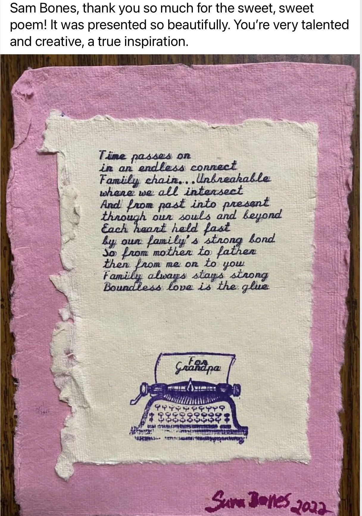 typewriter poem