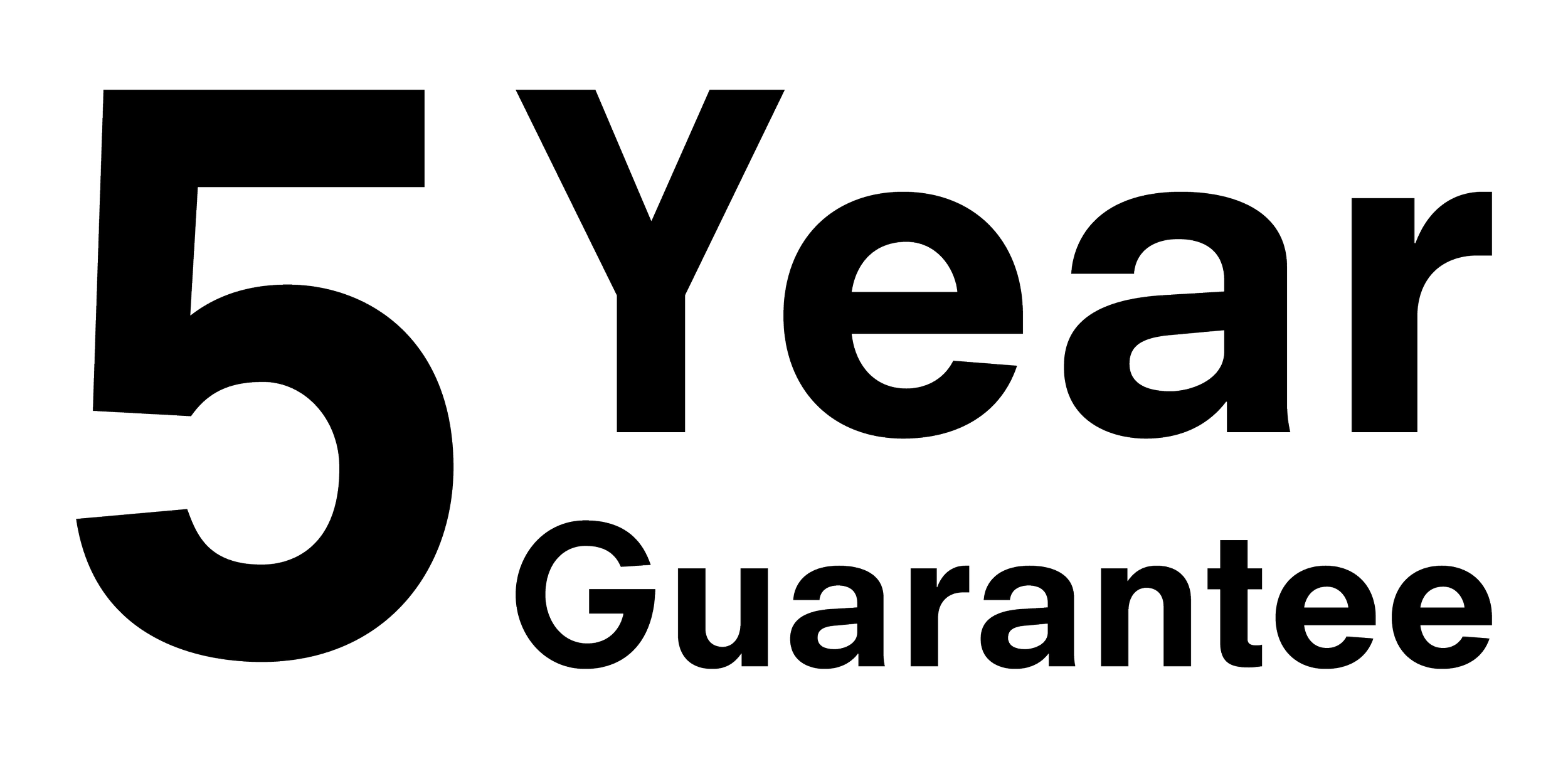 5 year guarantee