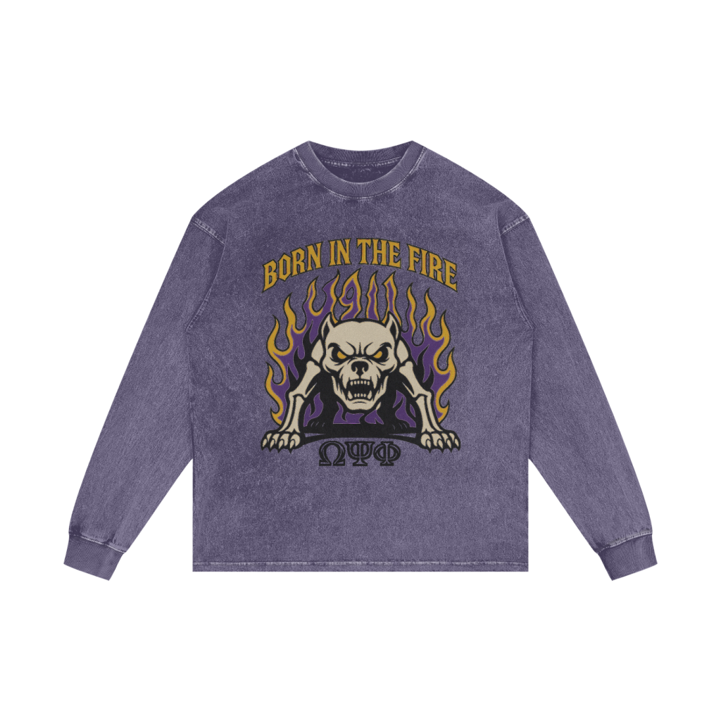 ΩΨΦ Born In The Fire L/S Tee