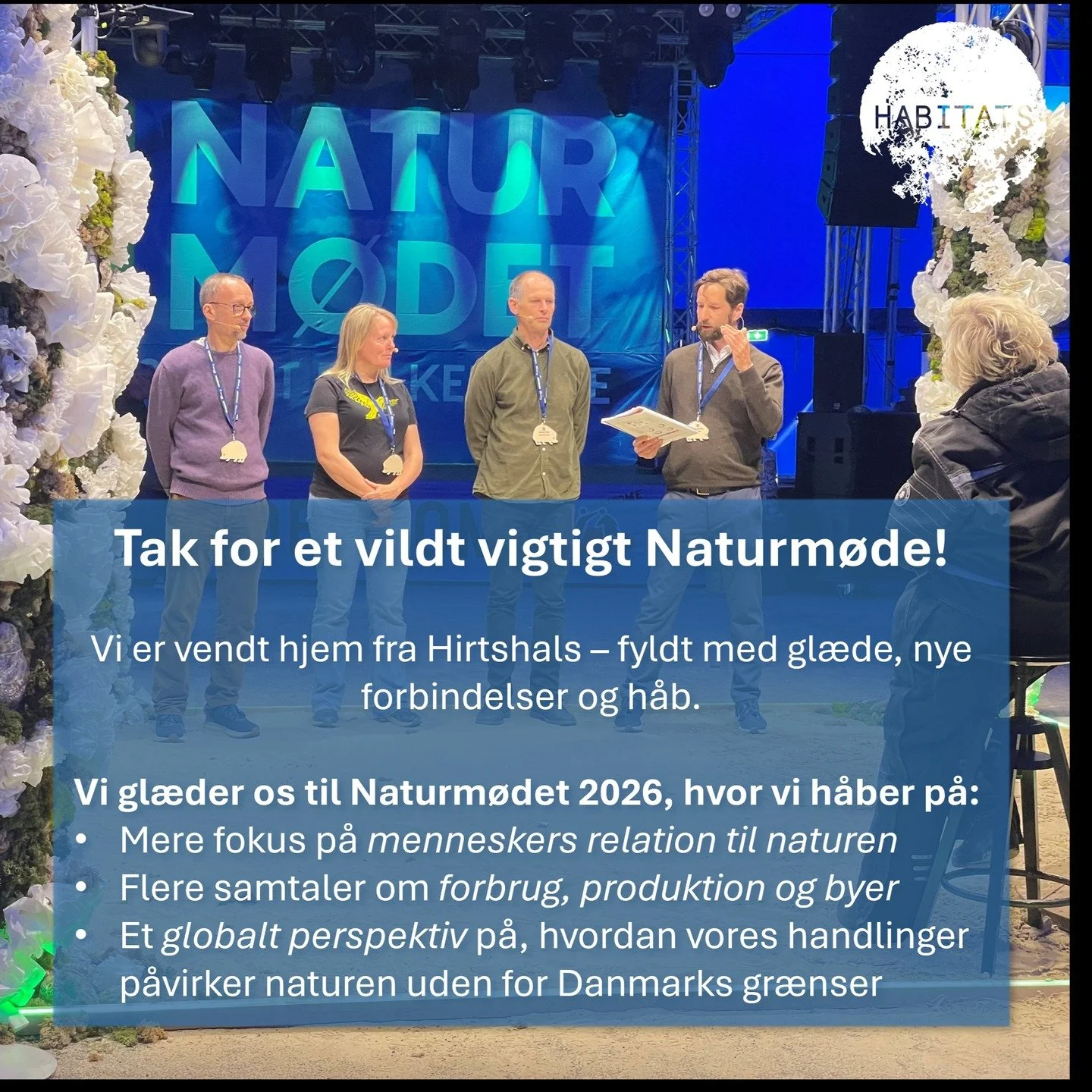 Tak for et vildt vigtigt Naturm&oslash;de!
Vi er vendt hjem fra Hirtshals &ndash; fyldt med gl&aelig;de, nye forbindelser og h&aring;b. Det var fantastisk at m&aelig;rke begejstringen for vilde landskaber, artsrigdom og stor natur. Den stemning tager
