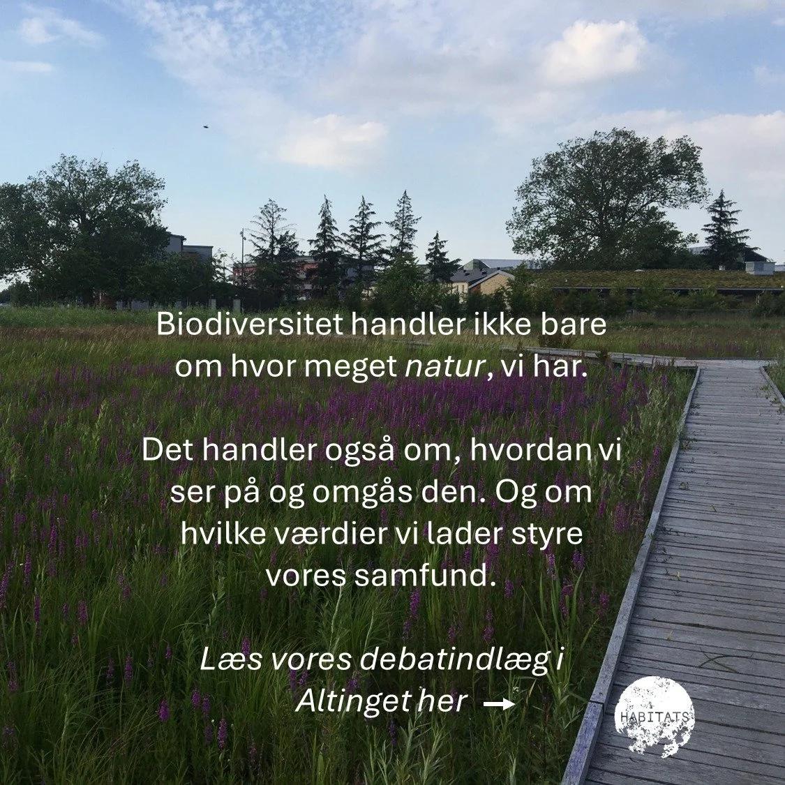 Biodiversitetskrisen handler ikke (kun) om naturen. Den handler om os.

Hvordan vi forbruger. Hvordan vi producerer.

Hvordan vi definerer v&aelig;kst, velstand og udvikling.

Hvad &ndash; og hvem &ndash; tror vi, verden er til for.

Hvis vi virkelig