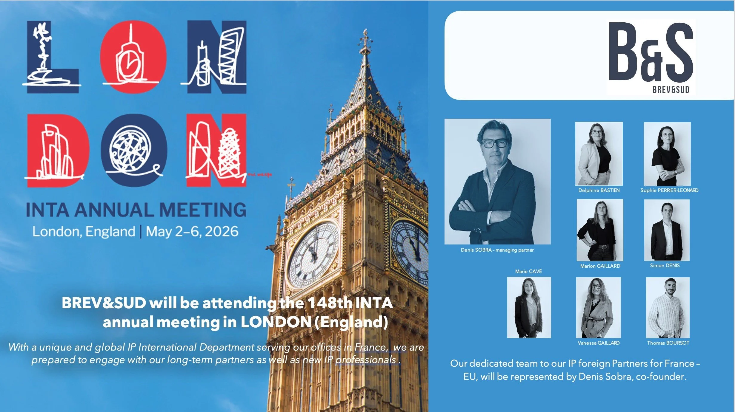 BREV&amp;SUD participera à la 148ᵉ conférence annuelle de l’International Trademark Association (INTA)