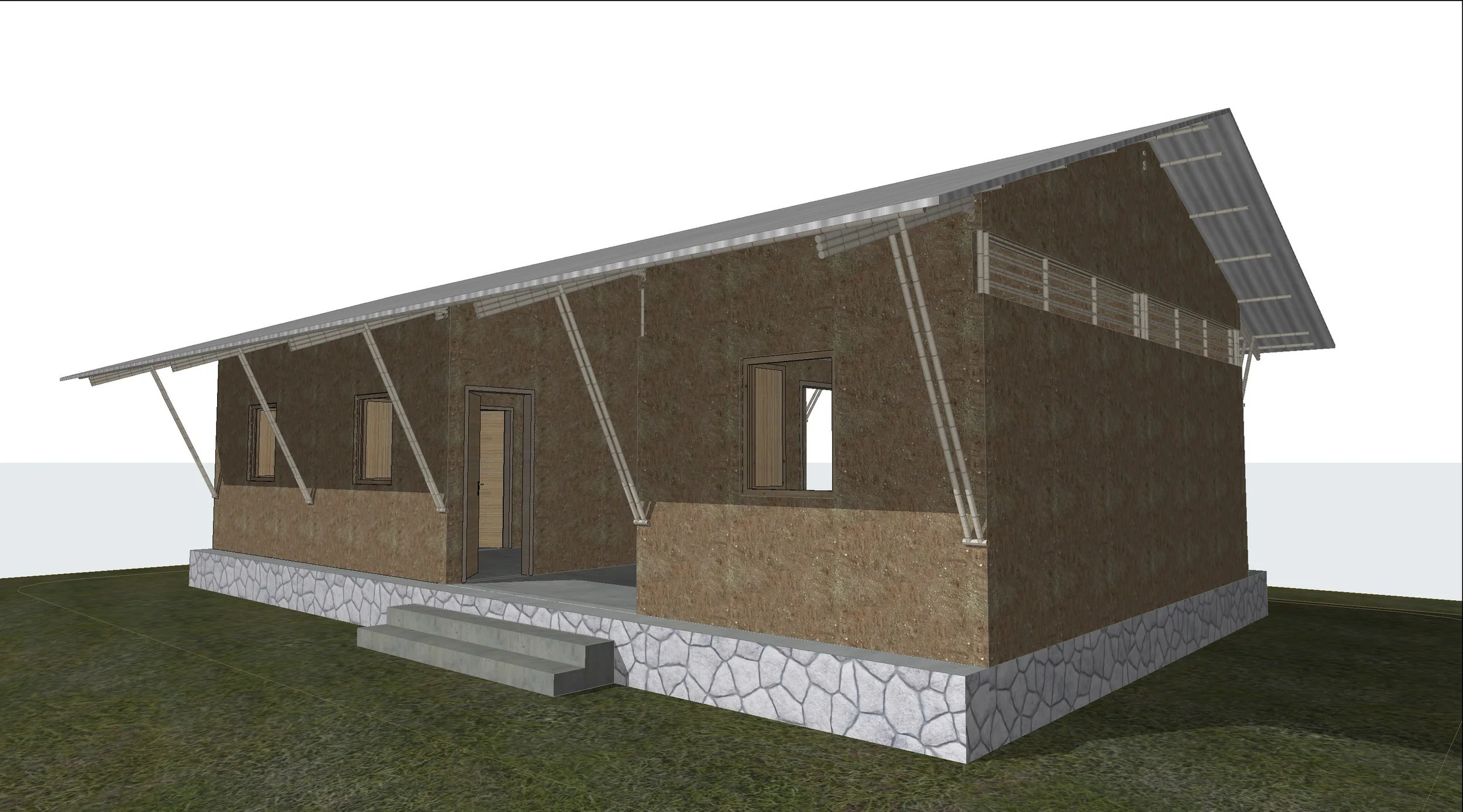 Wohnhaus Prototyp aus nachhaltigen Baumaterialien