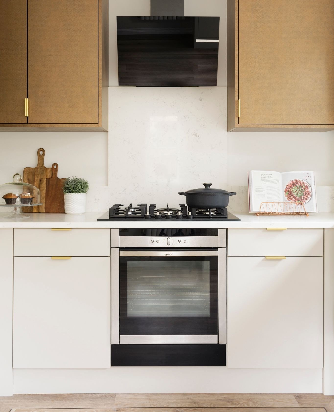 Kitchen goals 😍⁠
⁠
We love the two tones and textures we've used in this kitchen. The acoustic panelling adds an extra bit of detail to really make a feature of the peninsula island lights.⁠
⁠
We fully refurbished this kitchen and crafted a bespoke 