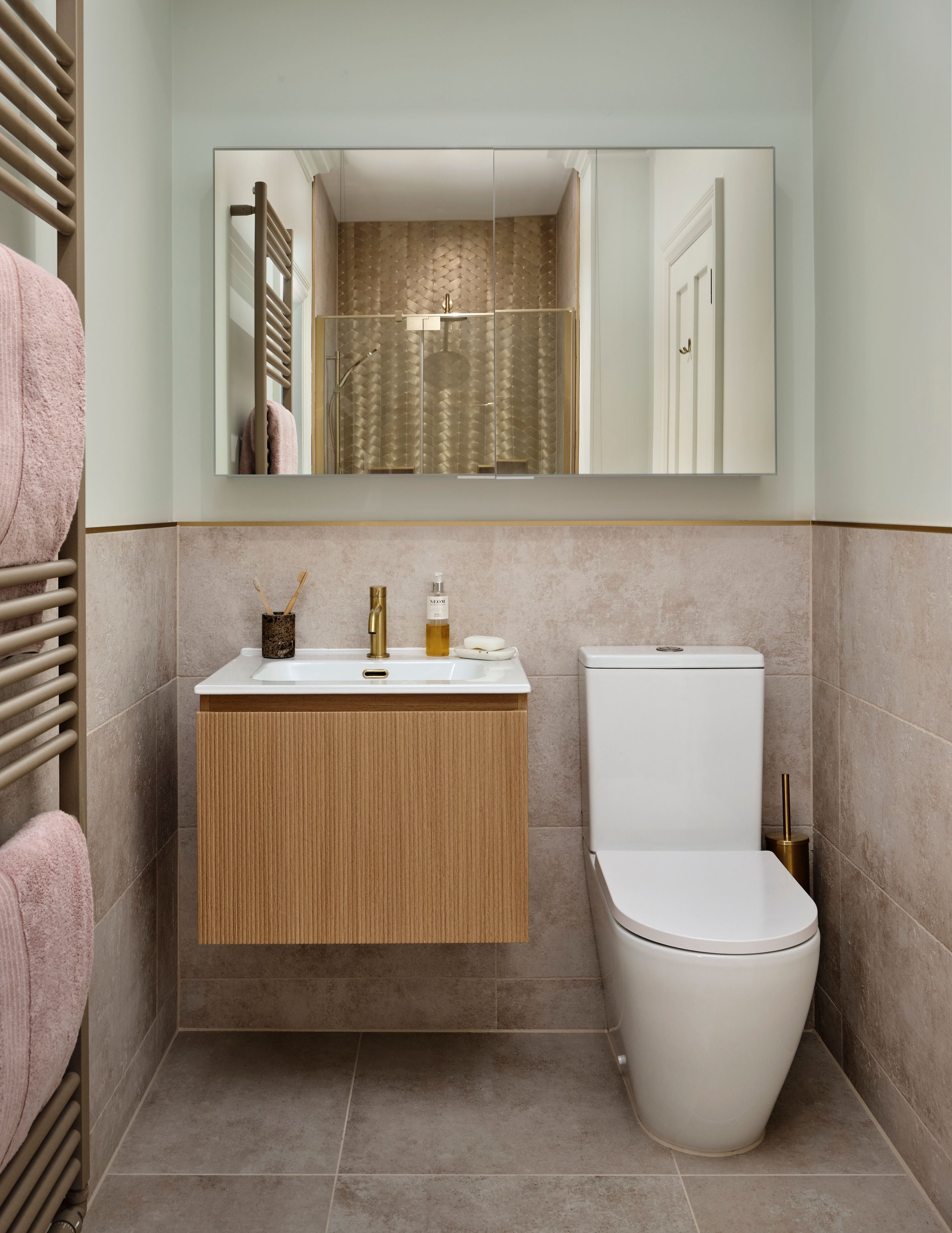 girls bathroom ensuite design Georgina Robertson Interiors Interior Designer Cambridge Cheshire