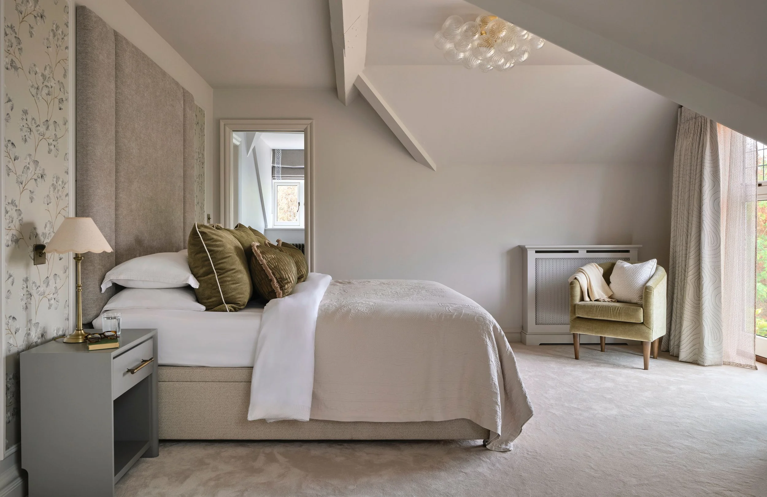 master bedroom design Georgina Robertson Interiors Interior Designer Cambridge Cheshire