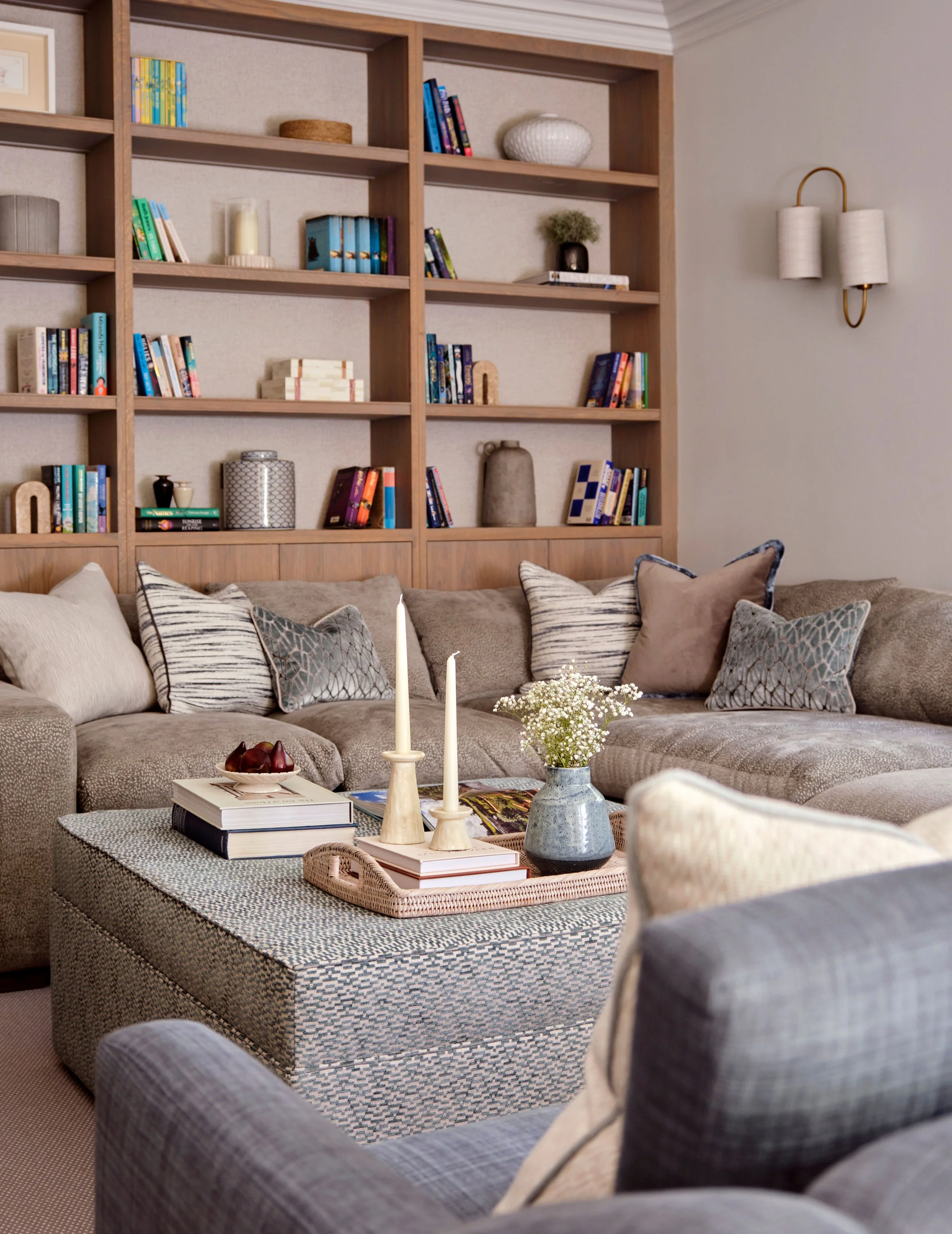 tv room design Georgina Robertson Interiors Interior Designer Cambridge Cheshire