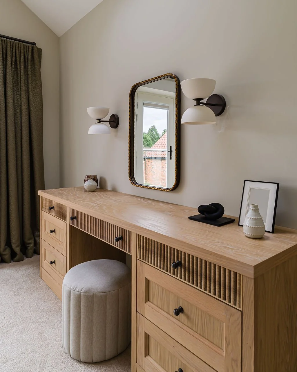Cosy bedroom interior blending rustic charm with modern elegance in Lime house property