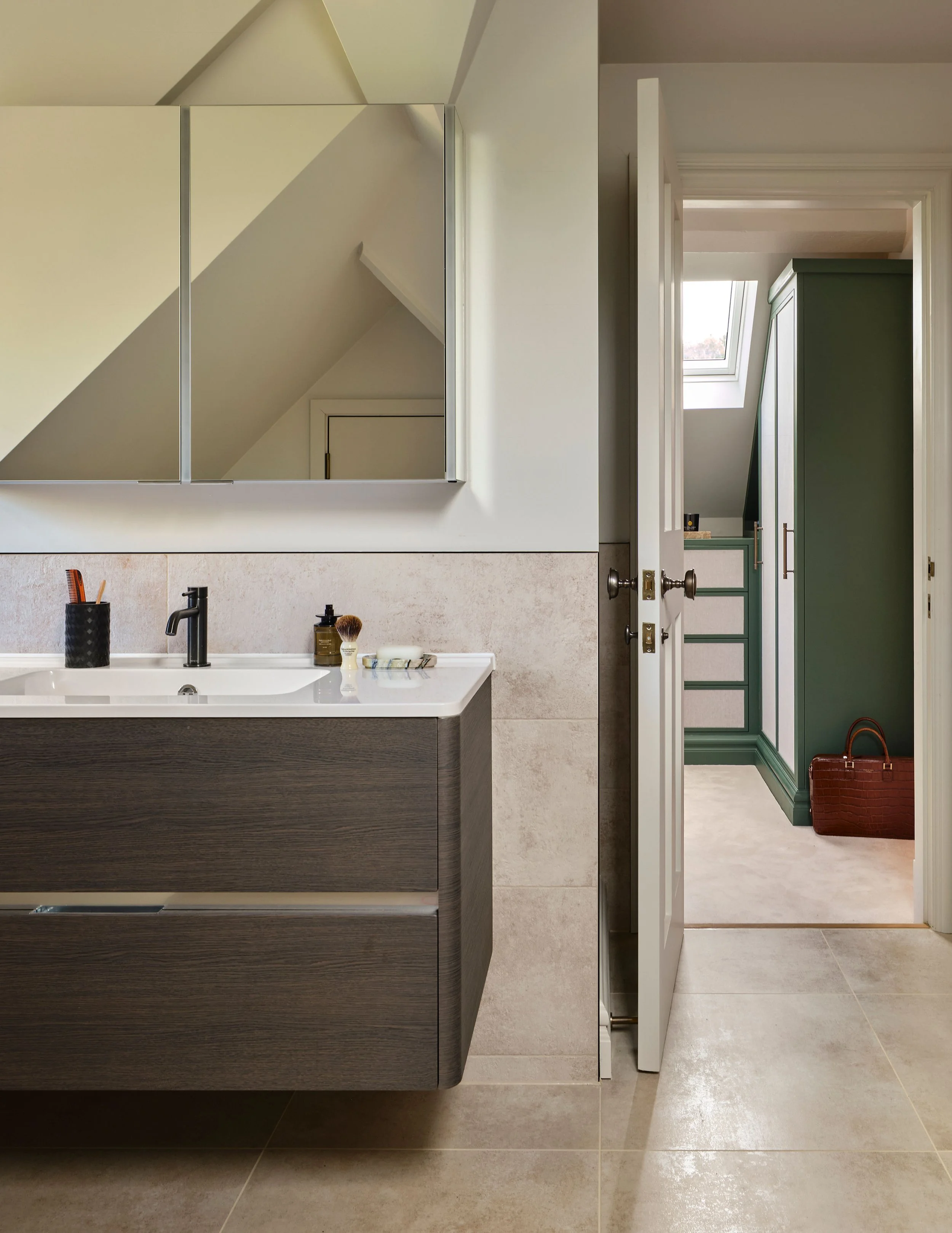 master bedroom ensuite bathroom design Georgina Robertson Interiors Interior Designer Cambridge Cheshire