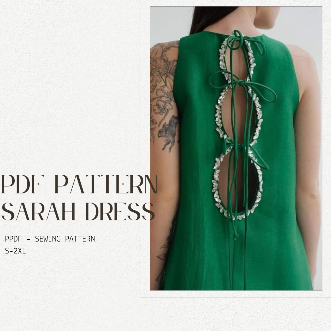 Cut out mini dress | Vintage dress Sewing Pattern | Coquette dress | Sizes XS - XXL | Format A0, A4
