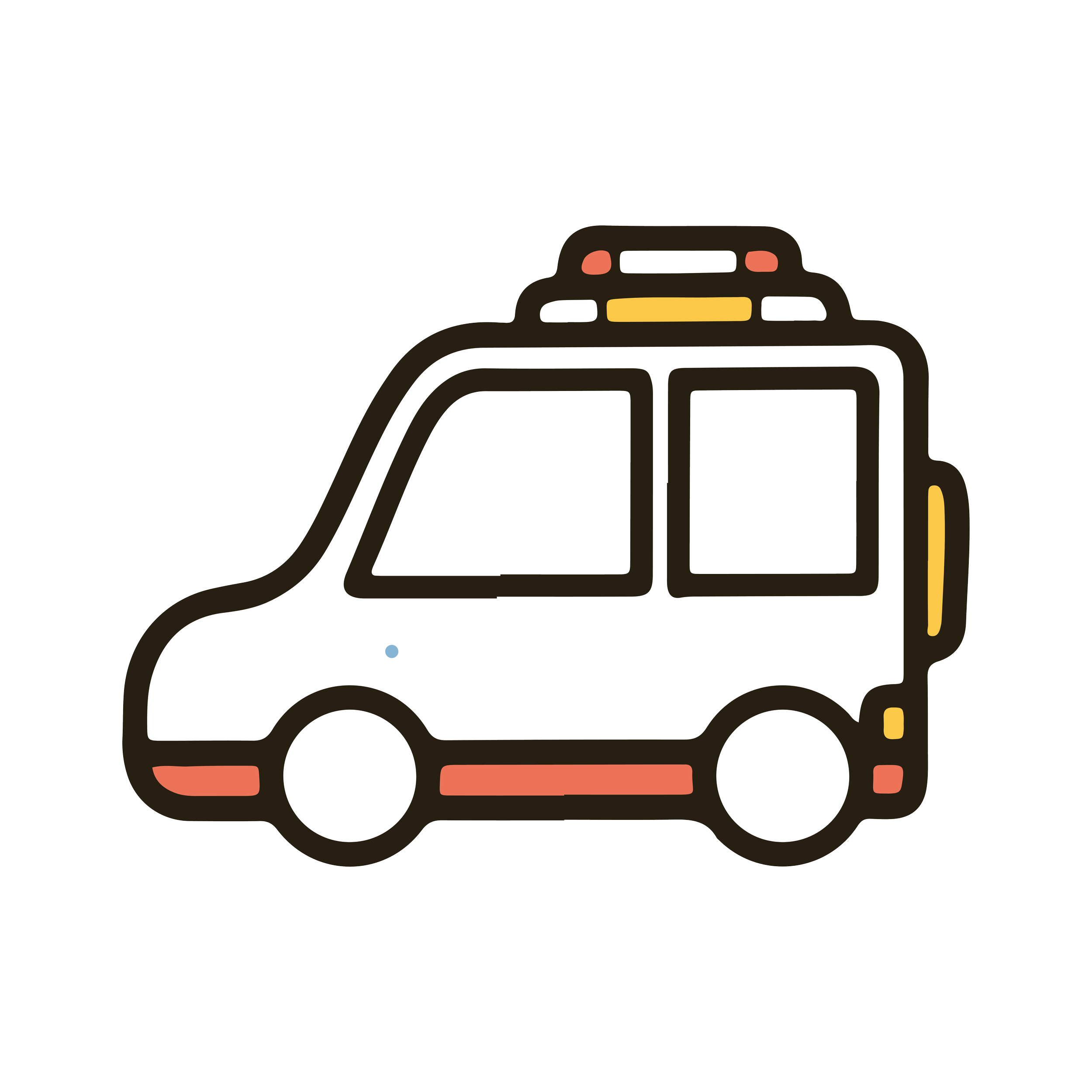 Illustration of a police car with emergency lights on top.