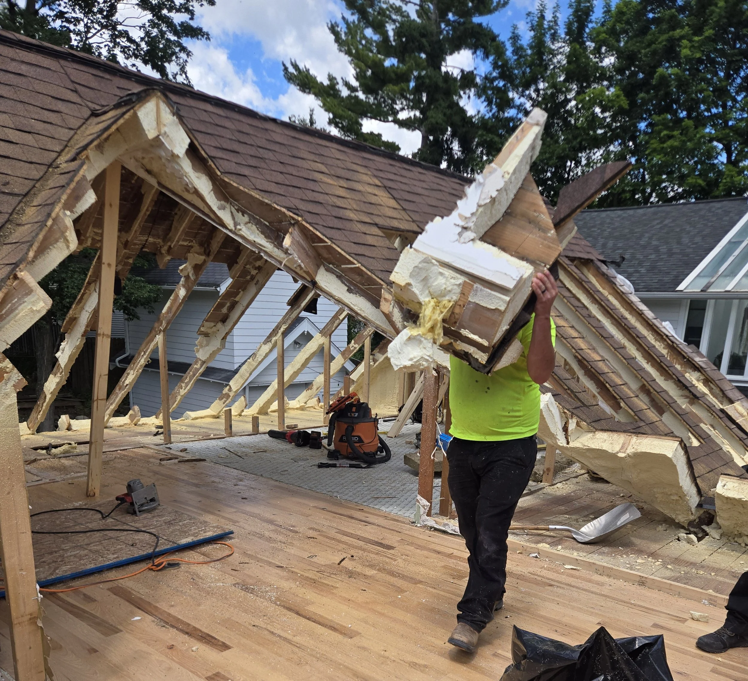 during picture of 2nd story addition