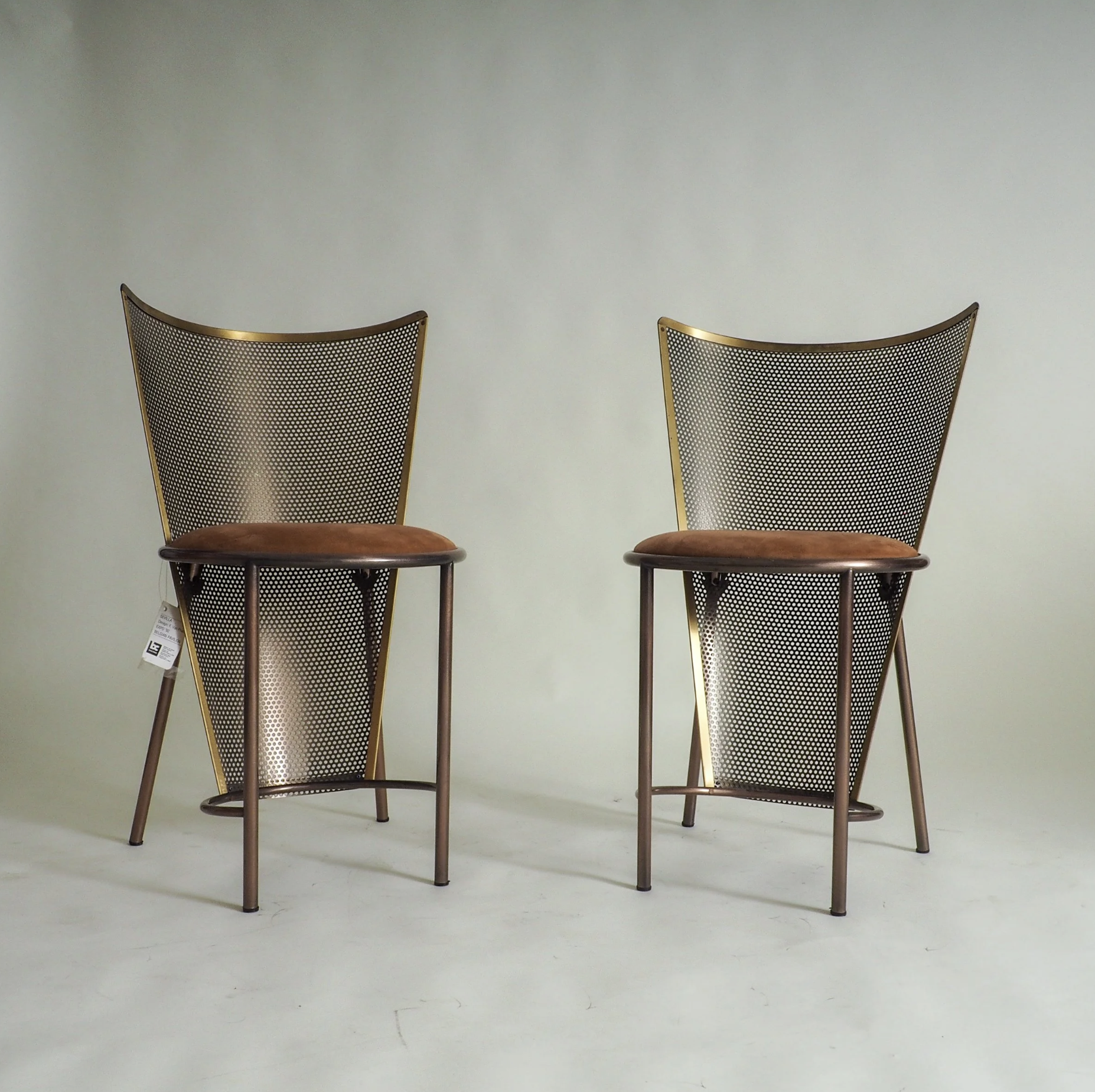 Set of 2 Sevilla EXPO '92 chairs by FRANS VAN PRAET for Belgochrom (#35 & #36 / 10